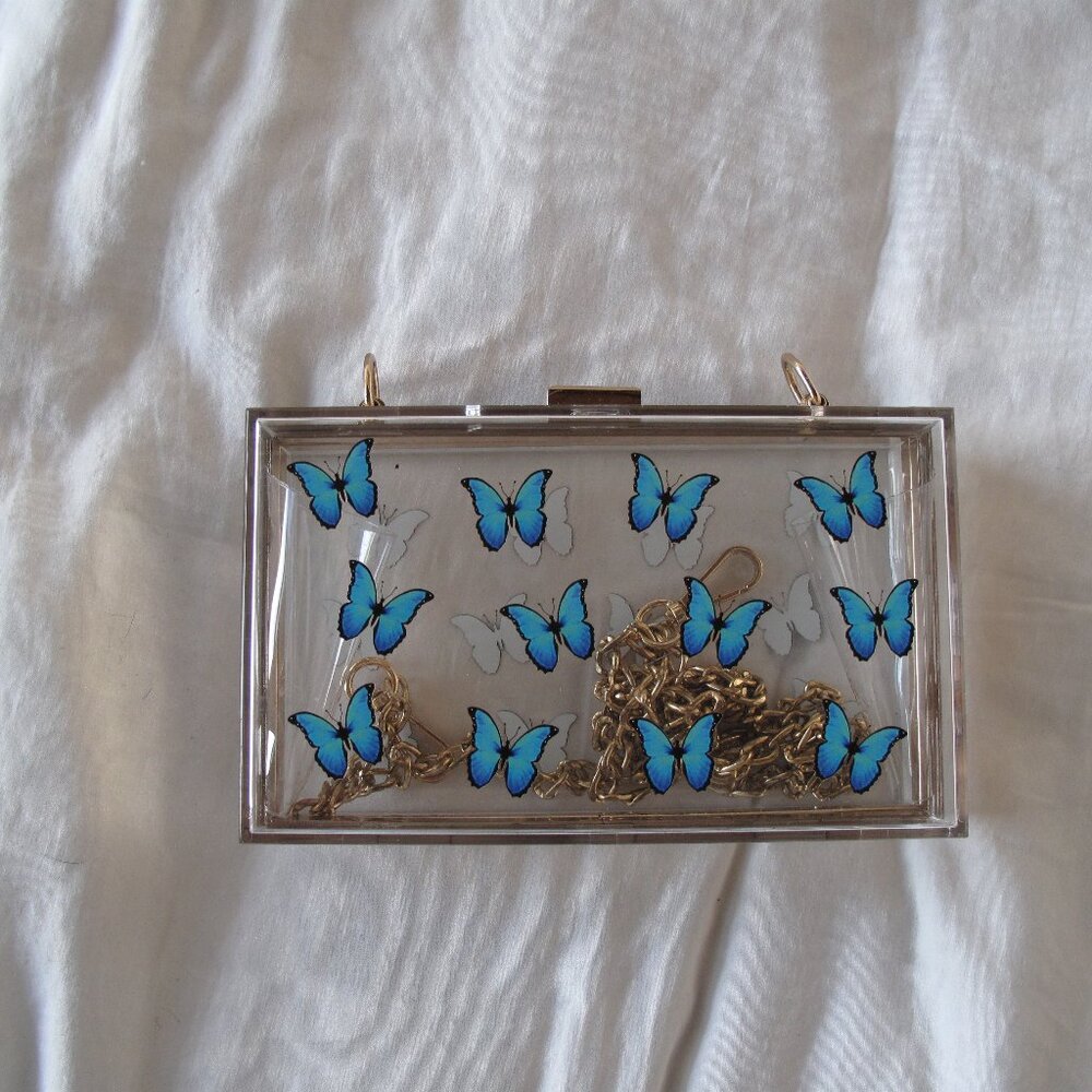 Y2K Butterfly Clear Purse